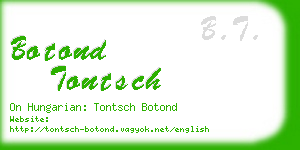 botond tontsch business card